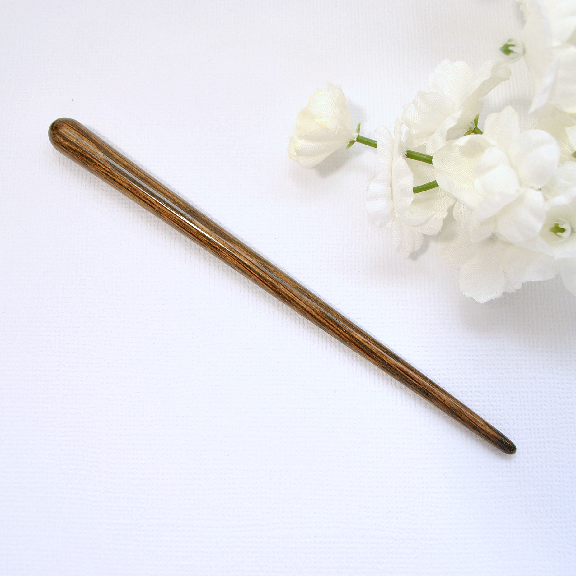 Dark Oak Wooden Hair Stick, handmade by Purple Moon Designs | Purple Moon  Designs