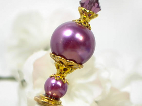 Pretty Pink Hair Stick, handmade by Purple Moon Designs