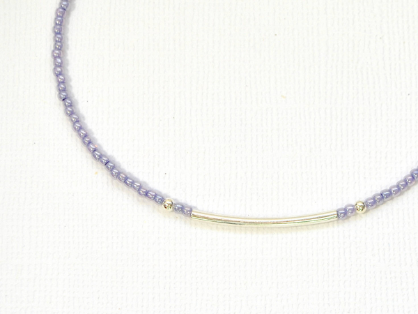 Purple Bar Anklet, handmade by Purple Moon Designs