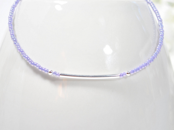 Purple Bar Anklet, handmade by Purple Moon Designs