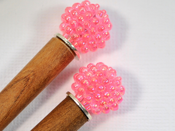 Pair of Pink Hairsticks, handmade by Purple Moon Designs