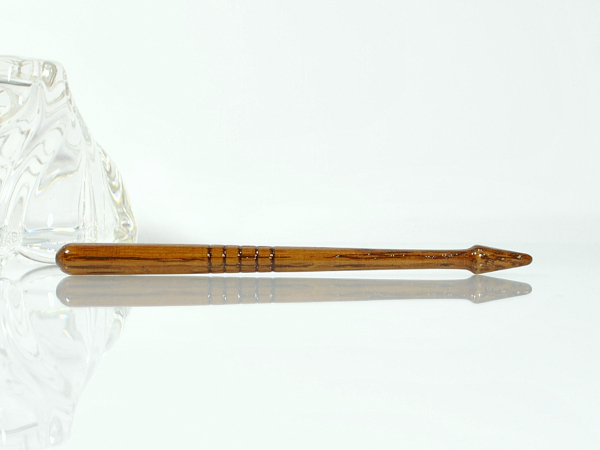 5 inch Hand-Carved Wooden Hair Stick, handmade by Purple Moon Designs