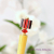Small Red and Black Hair Stick, handmade by Purple Moon Designs