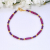 Handmade Magenta Anklet, 9.5 inch, handmade by Purple Moon Designs