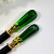 Pair of Green Hair Sticks, handmade by Purple Moon Designs