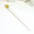 Yellow Hair Stick Pin, handmade by Purple Moon Designs