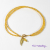 Golden Leaf Anklet, 10 inch, handmade by Purple Moon Designs