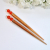 Pair of Minimalist Orange Hair Sticks, handmade by Purple Moon Designs Pair of Minimalist Orange Hair Sticks, handmade by Purple Moon Designs