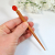 Red Minimalist Hair Pin, handmade by Purple Moon Designs