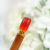 Red Minimalist Hair Pin, handmade by Purple Moon Designs