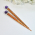 Simple Purple Hair Sticks, handmade by Purple Moon Designs