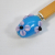 Blue Flower Hair Stick Bun Pin, handmade by Purple Moon Designs