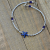 Blue Starfish Anklet, 9.5 inch, handmade by Purple Moon Designs