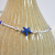 Blue Starfish Anklet, 9.5 inch, handmade by Purple Moon Designs