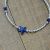 Blue Starfish Anklet, 9.5 inch, handmade by Purple Moon Designs
