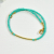 Turquoise Blue with Gold Bar Anklet, 9.5 inch, handmade by Purple Moon Designs