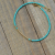 Turquoise Blue with Gold Bar Anklet, 9.5 inch, handmade by Purple Moon Designs