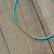 Turquoise Blue with Gold Bar Anklet, 9.5 inch, handmade by Purple Moon Designs