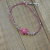 Pink Sea Turtle Anklet, 9.5 inch, handmade by Purple Moon Designs Pink Sea Turtle Anklet, 9.5 inch, handmade by Purple Moon Designs