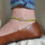 Green Boho Beach Bum Anklet, handmade by Purple Moon Designs