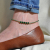 Green Gemstone Anklet Handmade by Purple Moon Designs