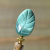 Green Leaf Wooden Hair Stick, 4.5 inch, handmade by Purple Moon Designs
