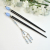 Blue Geisha Charm Hair Sticks, handmade by Purple Moon Designs