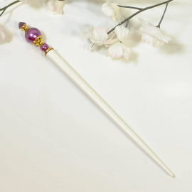 Pretty Pink Hair Stick, handmade by Purple Moon Designs