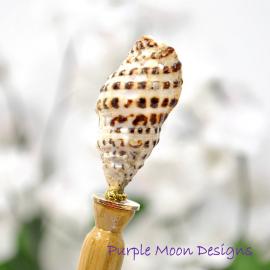 Natural Seashell Hair Stick, handmade by Purple Moon Designs Natural Seashell Hair Stick, handmade by Purple Moon Designs