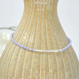 Purple Bar Anklet, handmade by Purple Moon Designs