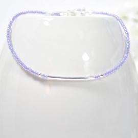 Purple Bar Anklet, handmade by Purple Moon Designs