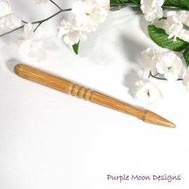 Oak Wood Hair Stick, handmade by Purple Moon Designs