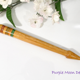 Gemstone Inlay Hairstick, 6 inch, handmade by Purple Moon Designs Gemstone Inlay Hairstick, 6 inch, handmade by Purple Moon Designs