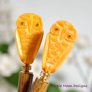 Owl Hair Sticks Owl Hair Sticks