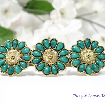 Green Barrette, Green Hair Clip, Hair Beads, Hair Jewelry, French Barrette, Everyday Barrette