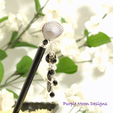 Charm Hair Stick, 5 inch Beach Hair Pin - "Karma"