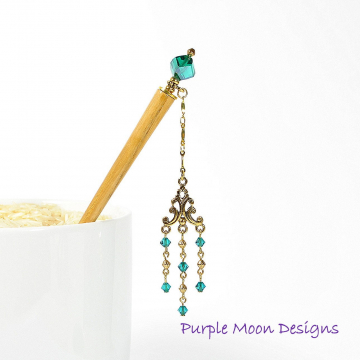 Geisha Hair Stick, 4 inch Japanese Bun Pin - "Dream a Little Dream"