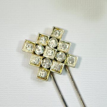 Small Crystal Hair Fork, Art Deco Hair Accessory