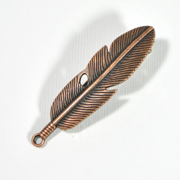 Copper Feather Hair Clip, Feather Barrette, Handmade Hair Accessories, Feather Jewelry, Boho Hair Clip, Alligator Clip, Hair Slide
