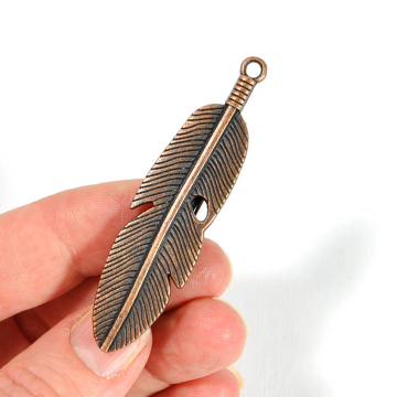 Copper Feather Hair Clip, Feather Barrette, Handmade Hair Accessories, Feather Jewelry, Boho Hair Clip, Alligator Clip, Hair Slide