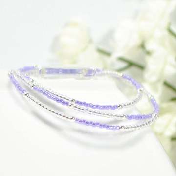Layering Bracelet, Purple Wrap Bracelet, 3 Wrap Bracelet, Lavender, Multi-Layered, Stacking Bracelet, 21-24 inch, Handmade Jewelry