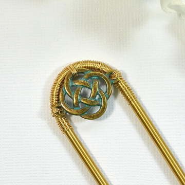 Celtic Hair Fork, 3 inch, Celtic Jewelry, Hair Accessories, Handmade, Celtic Hair Slide