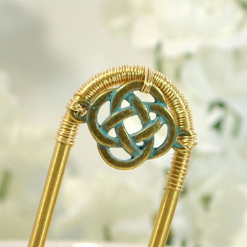 Celtic Hair Fork, 3 inch, Celtic Jewelry, Hair Accessories, Handmade, Celtic Hair Slide