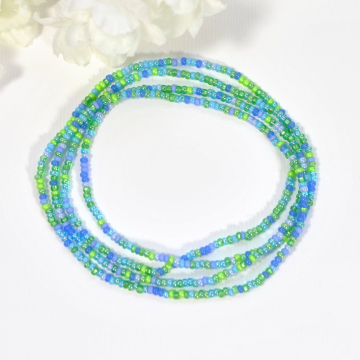 Stretch Bracelet, 4 Wrap, Seed Bead Bracelet, Small Layering Bracelet, Stacking Bracelet, Beaded Wrap Bracelet, Elastic Bracelet