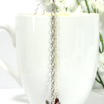 Bat Hair Chain, 5 inch Gypsy Hair Chain with Your Choice of Snap Comb or U Pin