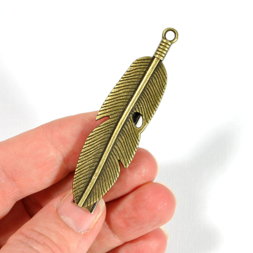 Bronze Feather Hair Clip, Feather Barrette, Feather Hair Accessories, Boho Hair Clip, Alligator Clip, Handmade