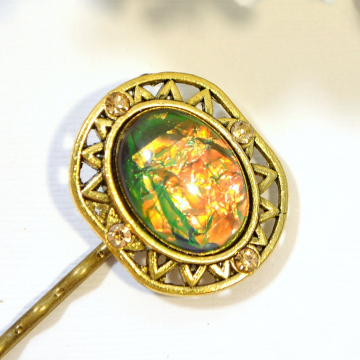 Dragon Eye Bobby Pin, Green Hair Pin, Dragon Jewelry, Gold, Green, Hair Pins, Hair Slide Dragon Eye Bobby Pin, Green Hair Pin, Dragon Jewelry, Gold, Green, Hair Pins, Hair Slide