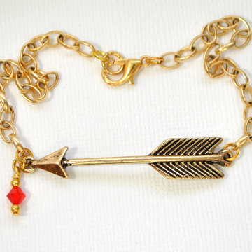 Arrow Anklet, Chain Ankle Bracelet, Arrow Ankle Bracelet, Love Anklet, Charm Anklet, Handmade Anklet