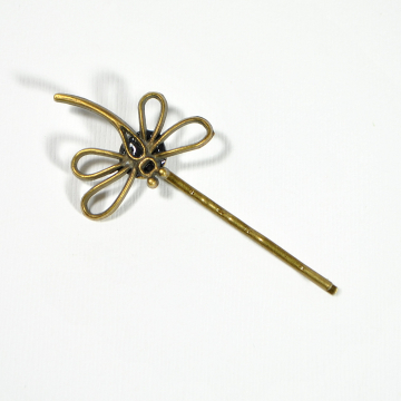 Dragonfly Hair Pin, Bronze Dragonfly Bobbies, Woodland Hair Clip, Small Hair Slide, Barrette