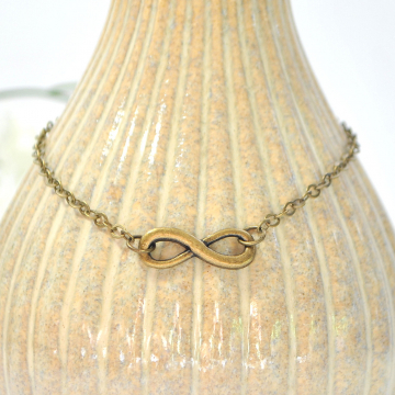 Infinity Anklet, Charm Ankle Bracelet, Infinity Ankle Bracelet, Bronze Ankle Bracelet, Infinity Jewelry, Handmade Anklet